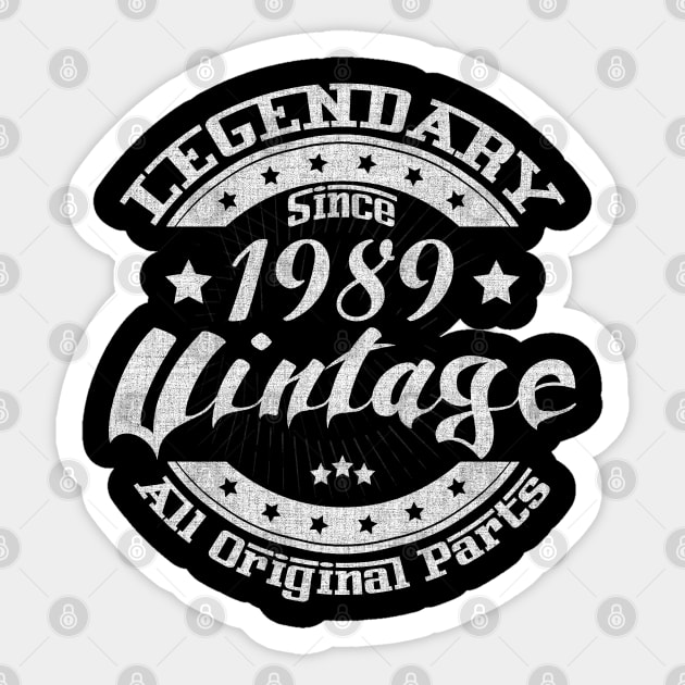 Legendary Since 1989. Vintage All Original Parts Sticker by FromHamburg